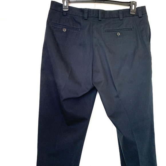 NORDSTROM PANTS NAVY 38X30  SmartCare Wrinkle Free Cotton Straight Fit - Picture 2 of 11